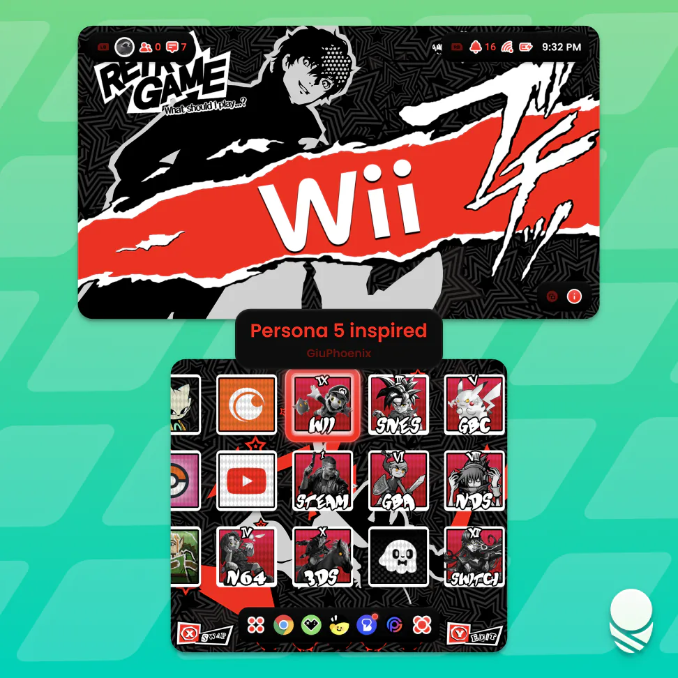 Persona-inspired Wii community theme in Cocoon 3